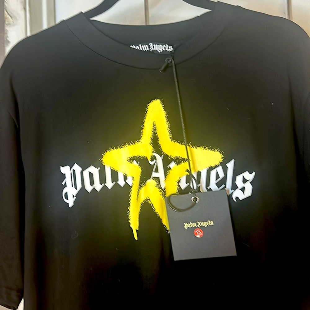 PALM ANGELS STAR SPRAYED SHIRT BLACK (XL)